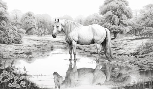 Realistic horse coloring