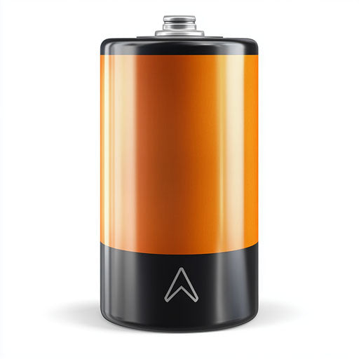 Realistic battery icon, high resolution, isolated