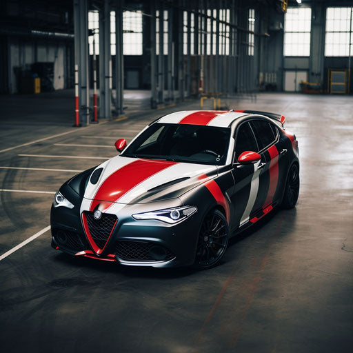 Classic Racing Stripes for Alfa Romeo Giulia Quadrifoglio