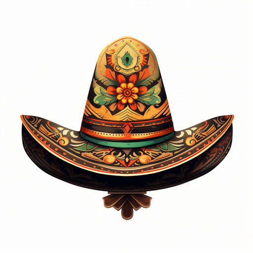 Chiaroscuro Art style hat clipart on white background