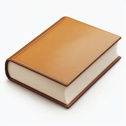 3D book on flat white background