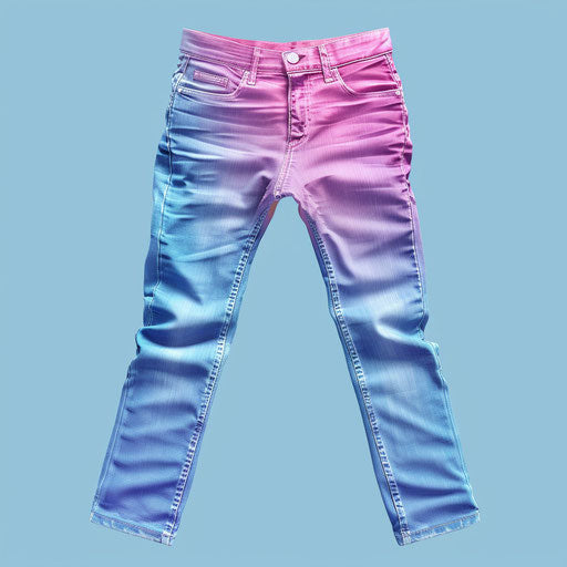 Illustration of pants with random color background