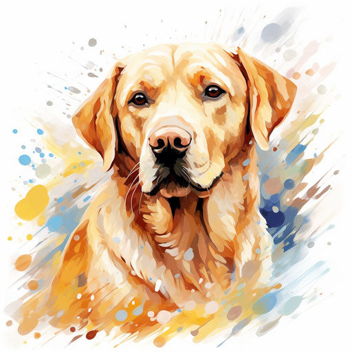 Labrador clipart in the style of Impressionistic Art