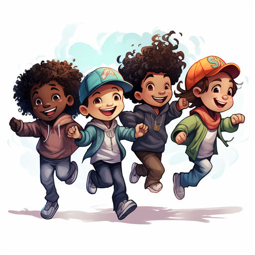 Clipart in the style of Chiaroscuro Art, white background