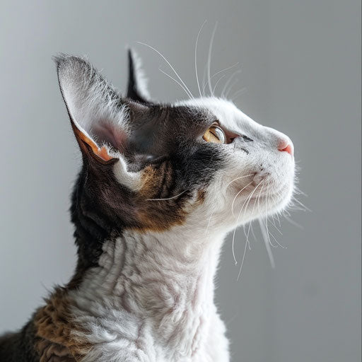 Cornish rex cat in profile