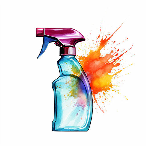 Spray bottle in Impressionistic style