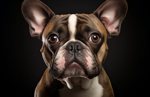 High quality dark brown and white French Bulldog