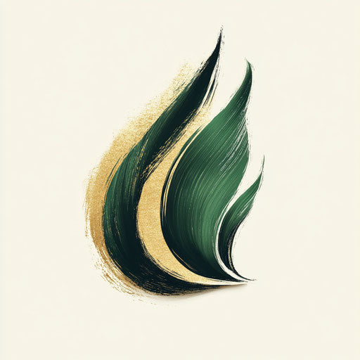 Elegant illustration with stylized brush stroke