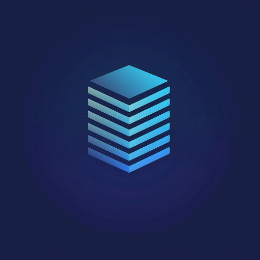 Sleek real estate logo with clean lines on blue gradient background