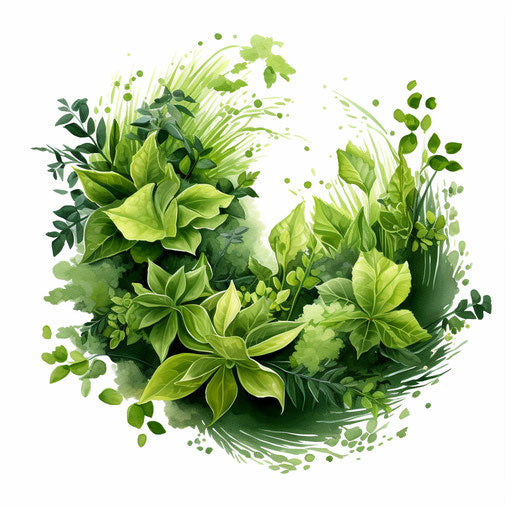 Botanical painting illustration in Oil style, on white background