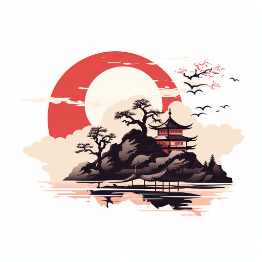 Market clipart in minimalist style, on white background