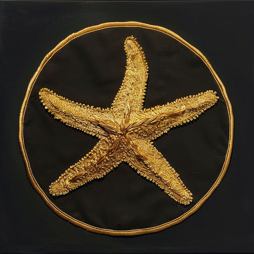 Military star patch, gold style, meticulous attention to detail