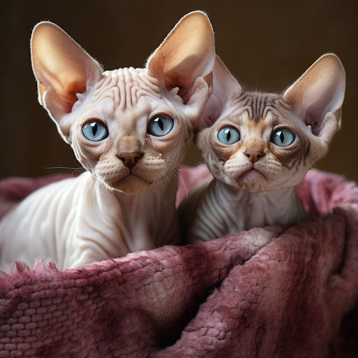 Two Devon Rex cats