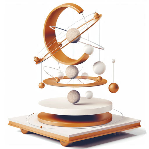 Realistic physics clipart with flat white background