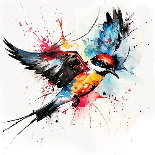 Abstract interpretation of a swallow tattoo