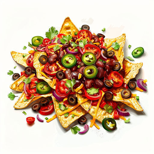Nachos clipart in a realistic style on white background
