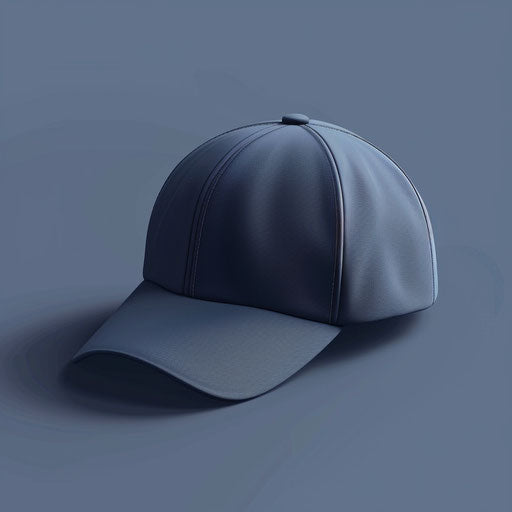 Realistic cap clipart on flat indigo background