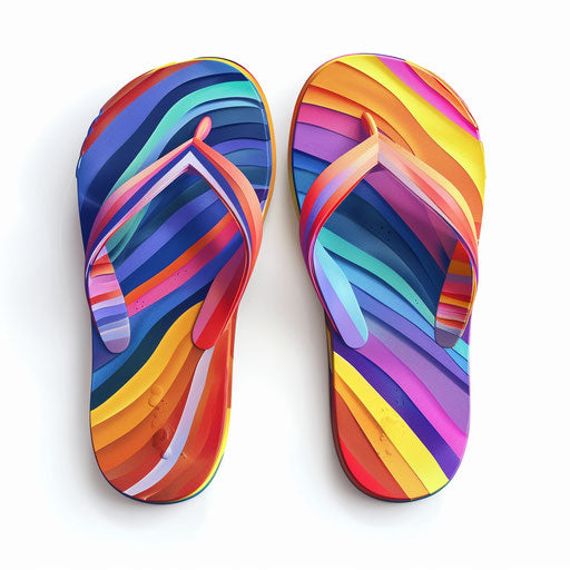 Realistic slippers illustration on flat white background