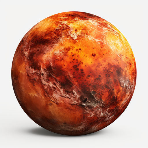Martian surface planet png, layered imagery with subtle irony, matte photo, orange and brown, light red and brown