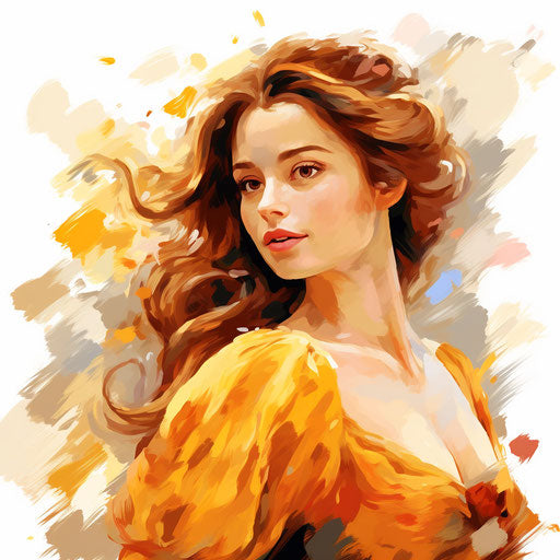 Beautiful clipart in the style of Impressionistic Art, on a white background