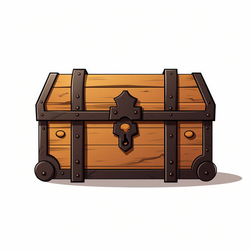 Chest illustration in Minimalist style, on white background