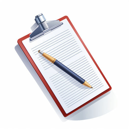 Checklist clipart in the style of Oil painting, on a white background