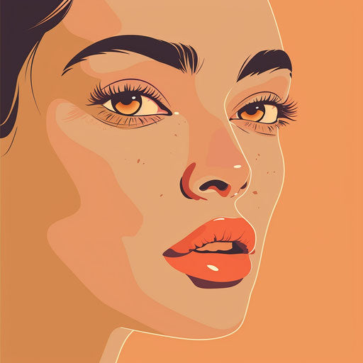 Realistic style h clipart on pastel peach background