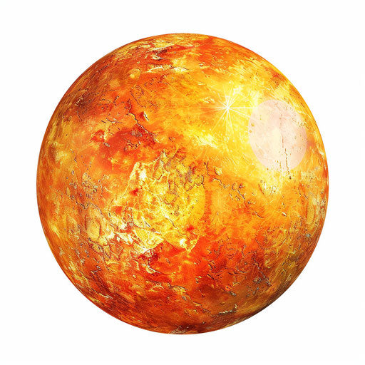 Sun clipart with flat and white background