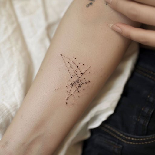Elegant representation of the Virgo constellation as a small tattoo