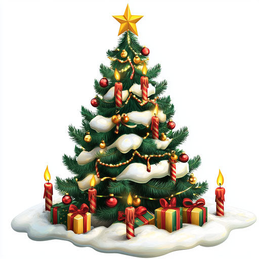 Realistic illustration of a Christmas candle