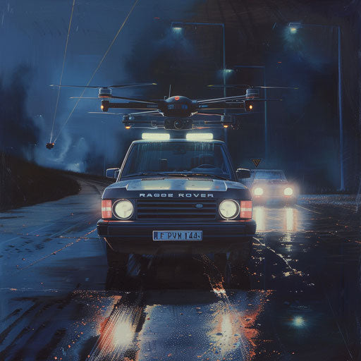 Off-road vehicle with drone landing pad