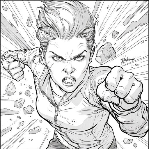 Action-packed superhero emojis with dynamic poses