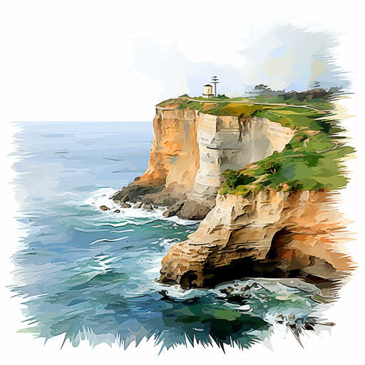 Cliff art in the style of Impressionistic Art