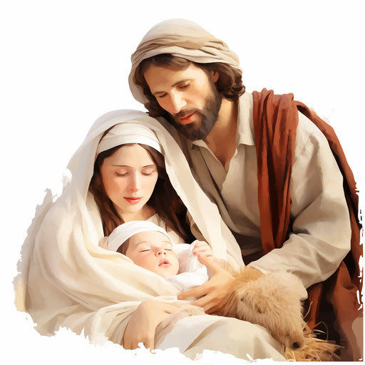 Eating clipart in the style of an oil painting, on a white background