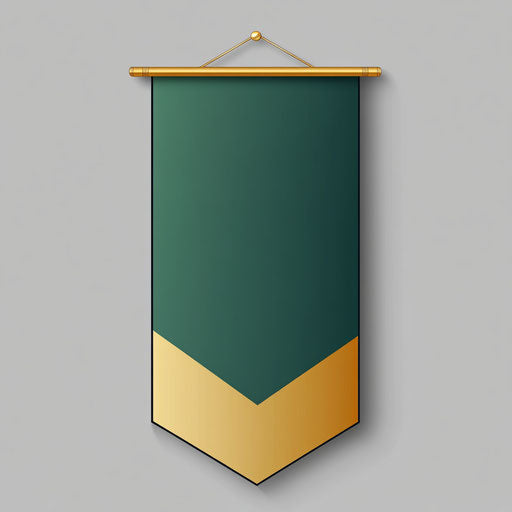 Professional banner with stylized hanging design