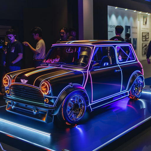 Cyber-enhanced 1980 Mini Cooper with holographic displays
