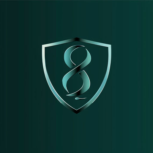 Professional doctor logo with shield icon on dark green background