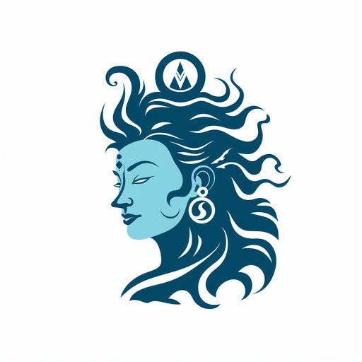 Minimalist style shiva clipart on white background