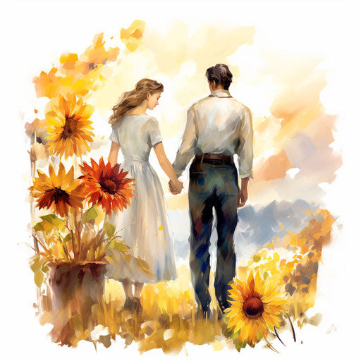 Thank you clipart in the style of Oil painting, on white background