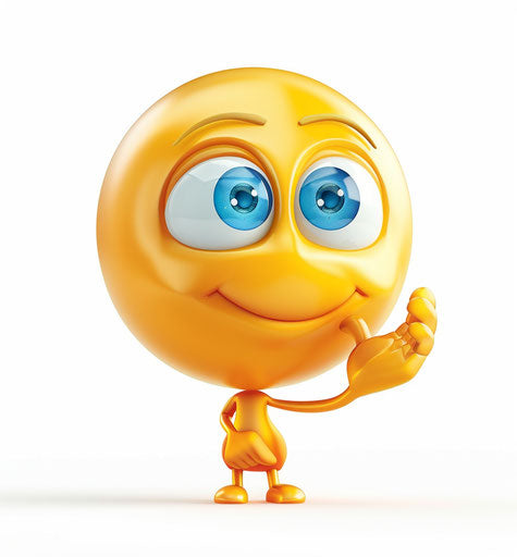 Thoughtful face with outstretched hand