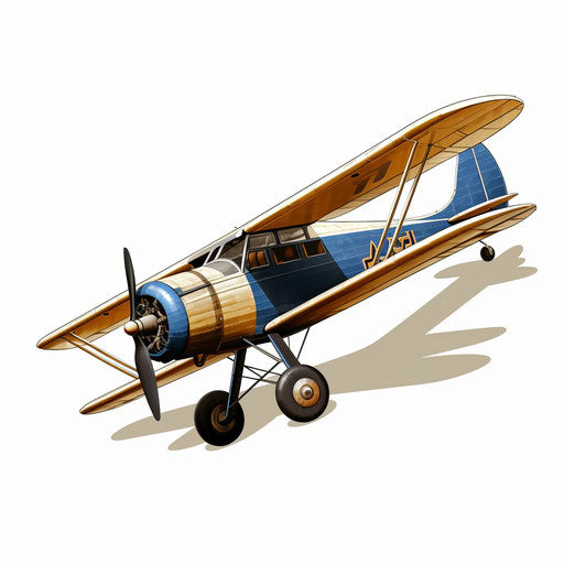 Airplane illustration in the style of Chiaroscuro Art, on white background