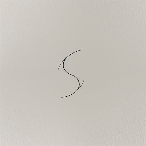 Minimalist salon logo with modern fonts on light grey background