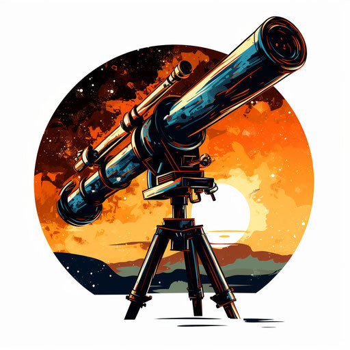 Telescope in Impressionistic Art Style
