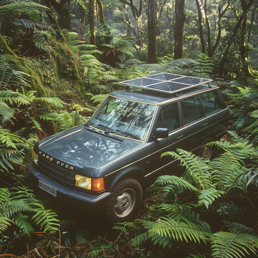 Eco-friendly 1993 Range Rover conversion with solar panels and electric motor