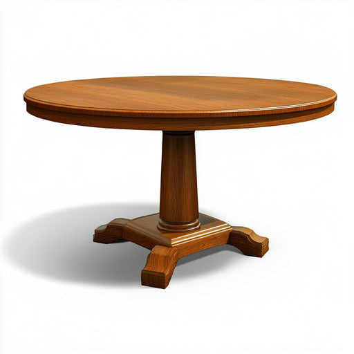 Realistic clipart of a dining table, high resolution, no background, isolated