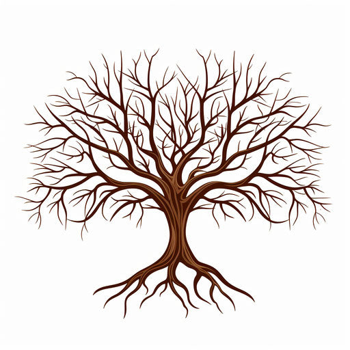 Roots clipart in the style of Minimalist, on white background