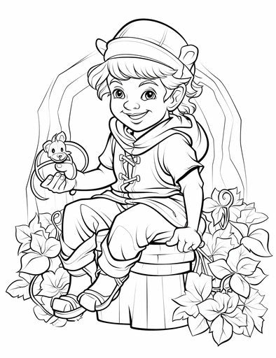 Luck of the Irish Horseshoe, Simon Birch style, light emerald, humor meets heart, tachisme, mote kei, black-and-white, Matt Groening 24:31