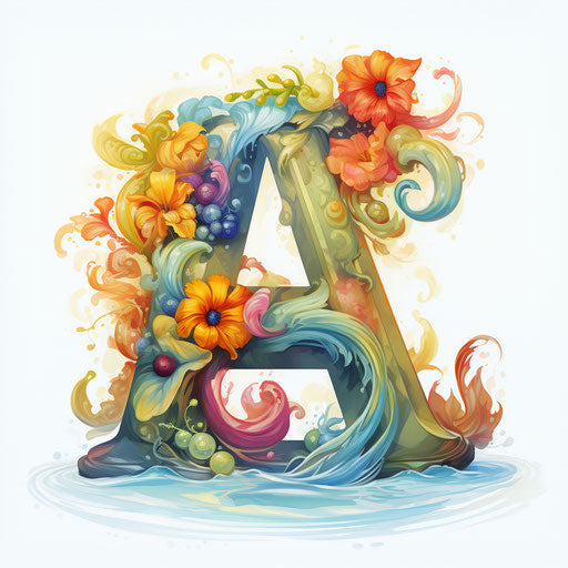 abc illustration in the style of an Oil painting, on a white background