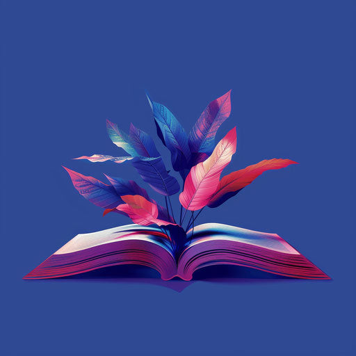 Photo-realistic story clipart on royal blue background