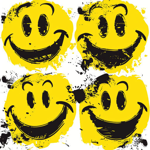 Abstract minimalist smiley face clipart | free vector download